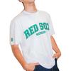 MLB Vintage Letter Print Loose Fit Crew Neck Short Sleeve T-Shirt Unisex Tops White 3ATSV0633-43WHS