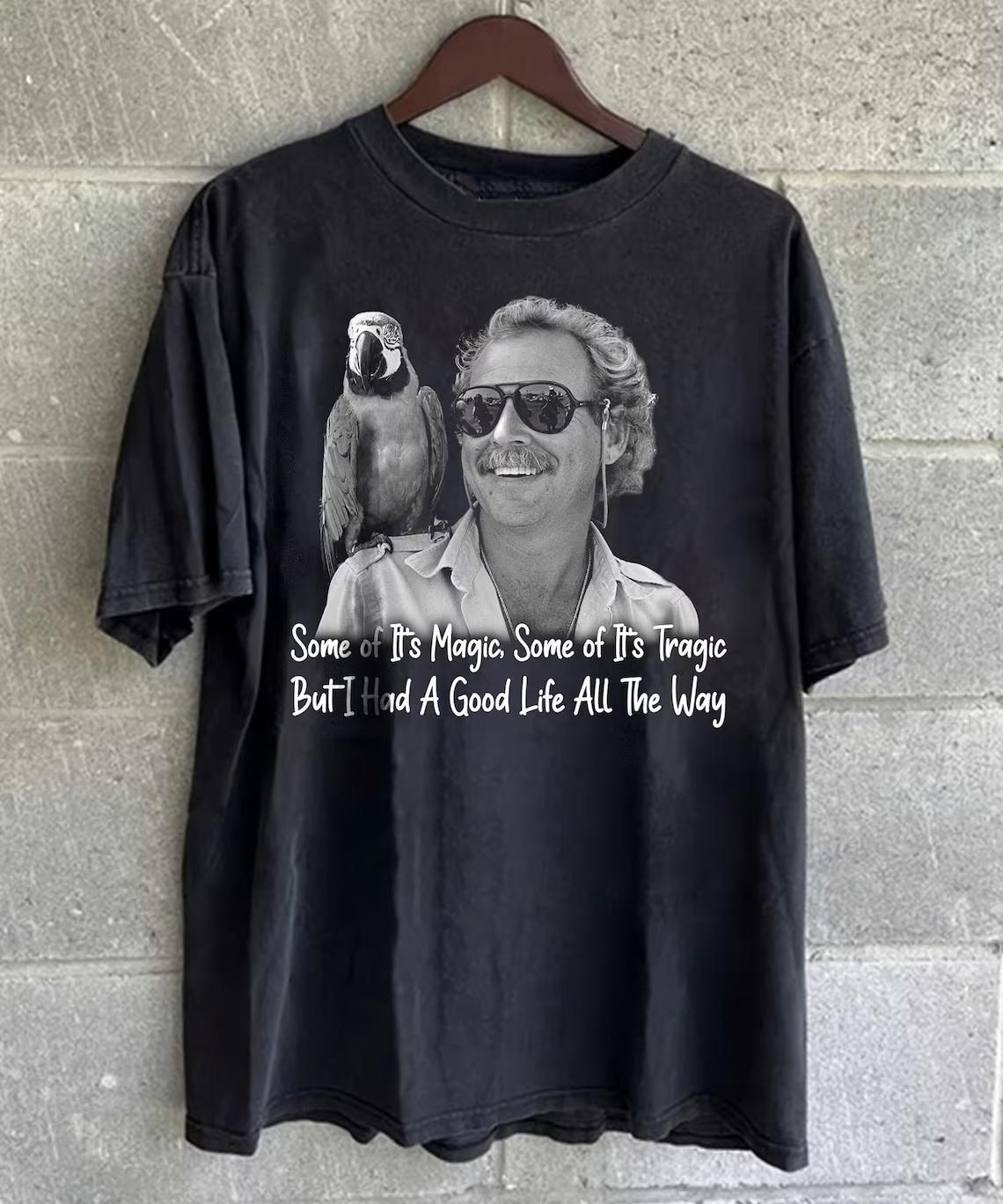Vtg Jimmy Buffett I Had A Good Life All The Way Cotton Black Shirt UR290 S
