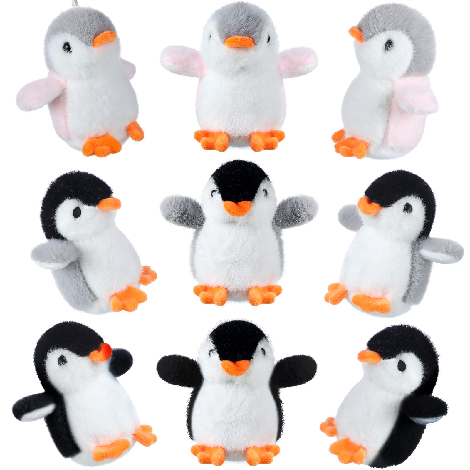 9-9s Mini-Stofftier Pinguin Plüsch Hängendes Pinguin-Spielzeug Kleiner Pinguin Schlüsselanhänger Valentinstagsstrumpf Füllung Geburtstagsgeschenke 4.7in  l  3 colors