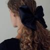 Elizabeth Moments Black Large Satin Ribbon Hair Pin