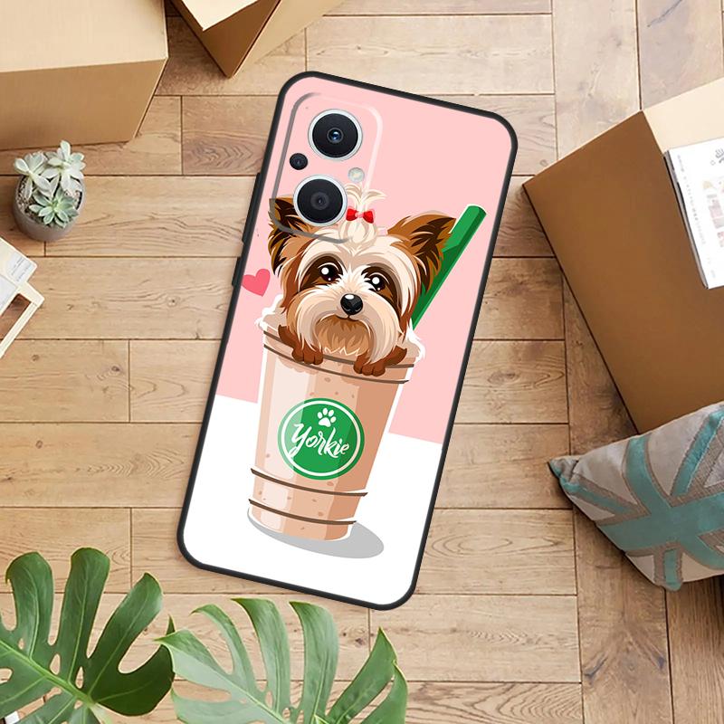 Yorkshire Terriër Hond Puppy Telefoonhoesje Voor OPPO Reno 14 12 11 13 F 10 Pro 8T 8 Lite OPPO Find X9 X8 X6 X5 Pro Achterkant