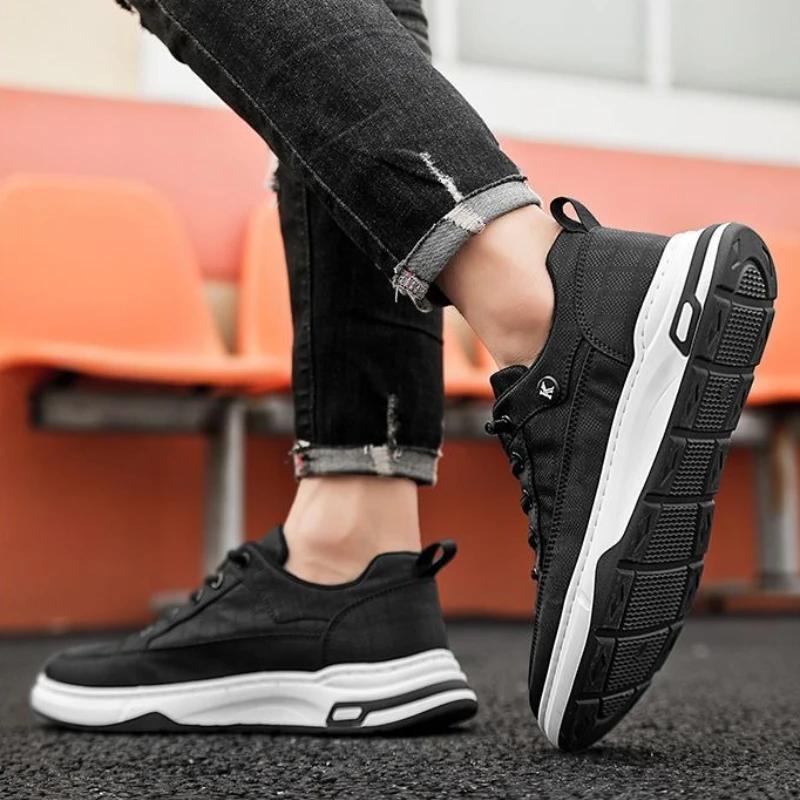 Fashion Man Shoe With Laces Gray Spring Autumn Sneakers High Quality Fashion 2025 Low Price Classic Original Hiking Casual Shoes for Men