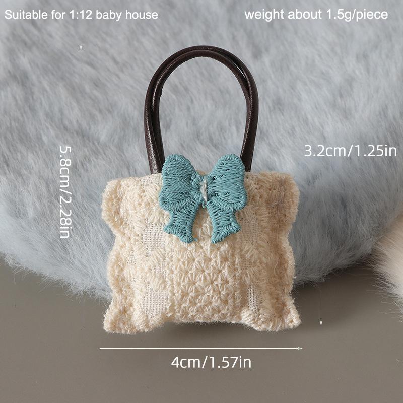 

1Pcs 1:12 Mini Dollhouse Handbag Model Realistic Bowknot Crossbody Bag DIY Scene Craft Sewing Decoration Accessories