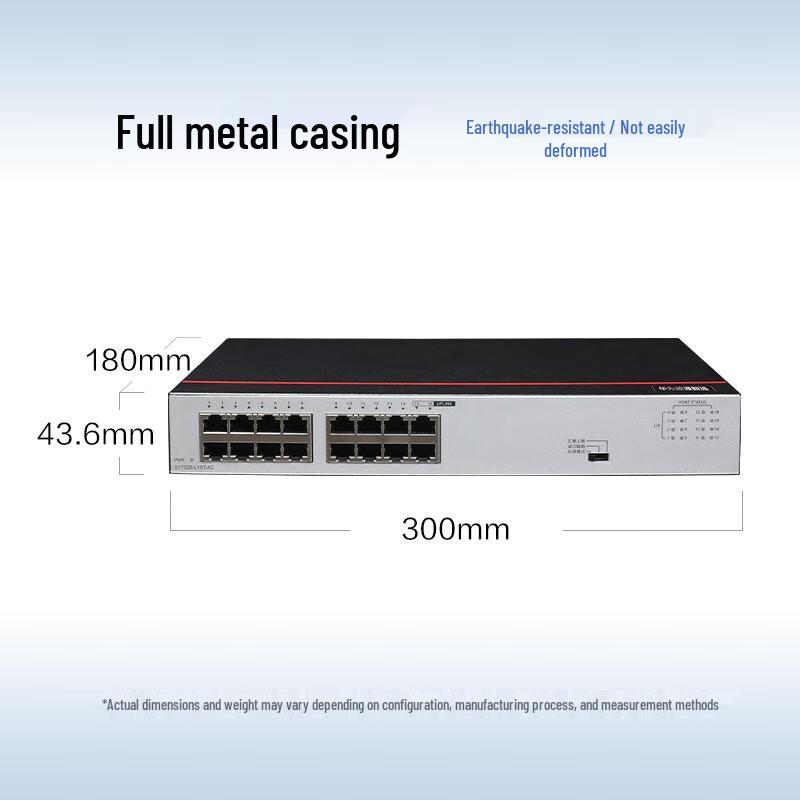 

Huawei S1730S-L16T-A2 16-Port Gigabit/Fast Ethernet Desktop Switch