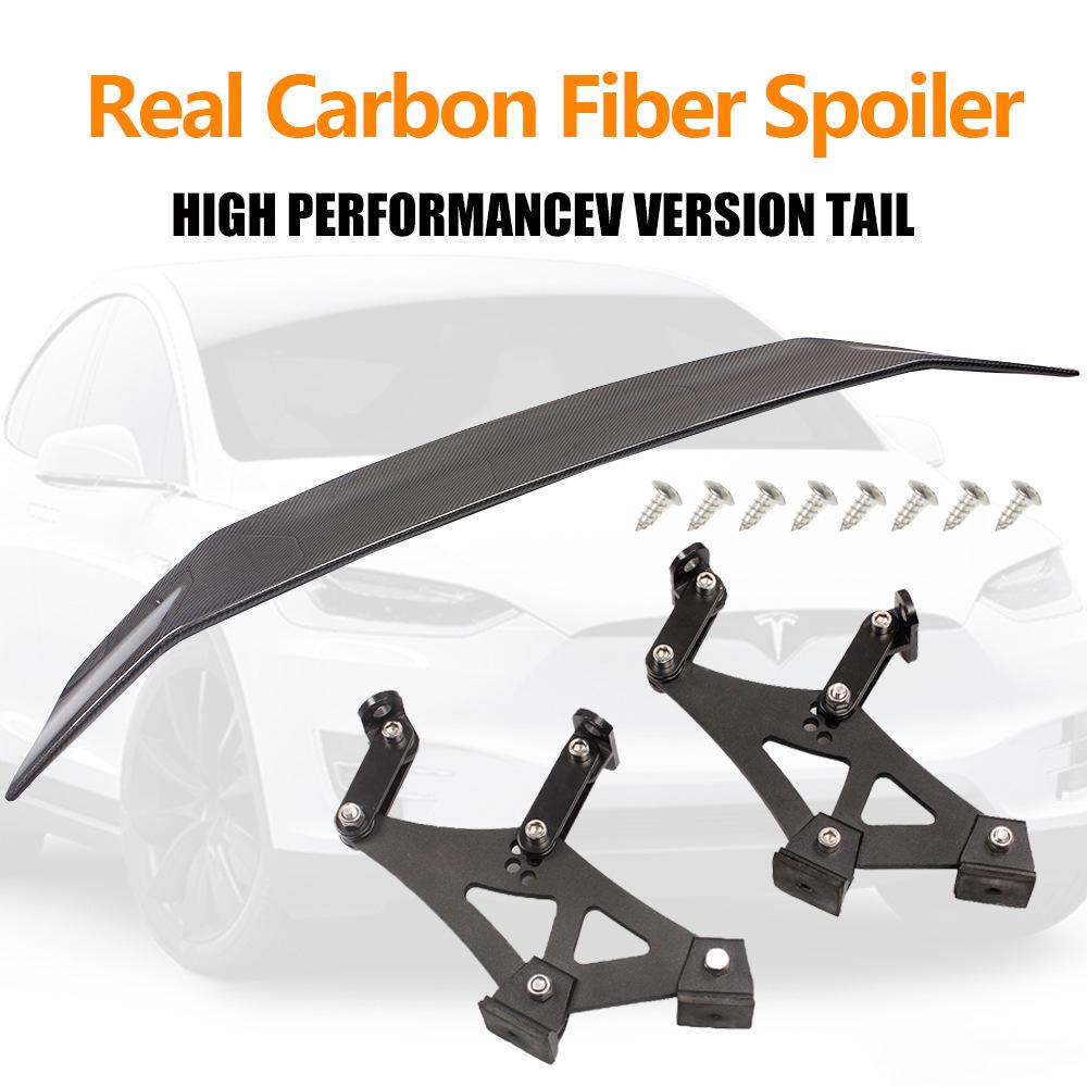 FD Sports Style Real Carbon Fiber Spoiler for Tesla Model 3: Cross-Border Suitable Fixed Rear Wing