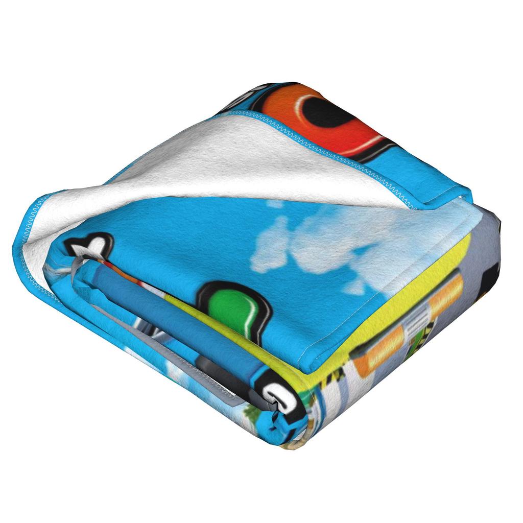 Tayo Il Piccolo Autobus Coperta Calda in Pile Coperta da Divano per Divano Biancheria da Letto Ufficio Coperte Copriletto Trapunta