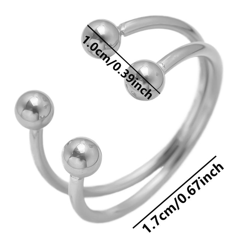 

Регулируемое титановое модное кольцо из нержавеющей стали 304 для женщин - Не тускнеющее, простой европейский и американский стиль.