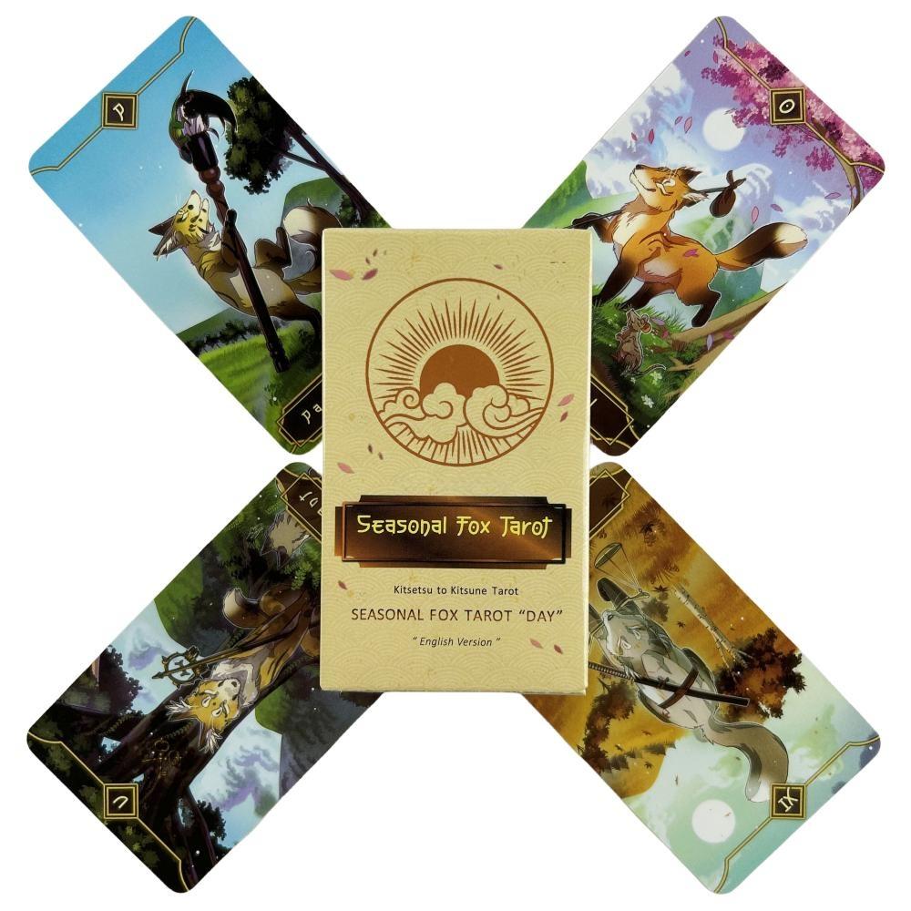 Seasonal Fox Tarot Cards For Beginners And Understanding Meanings On Them Edition Oracle Board Playing Table Games