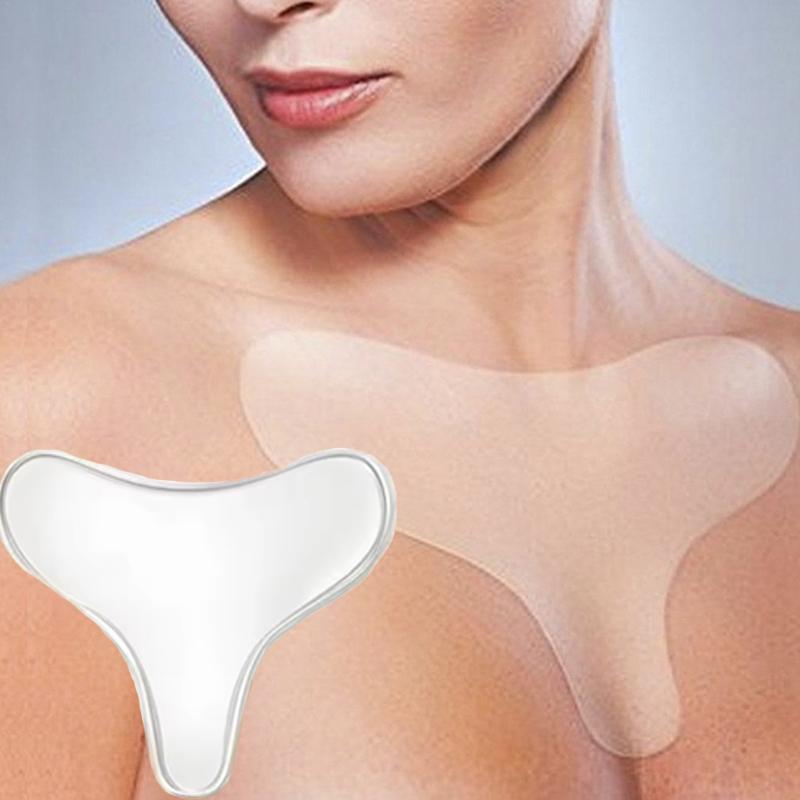 Wiederverwendbare Silikon Anti-Falten Brustpads Transparent Lifting Anti-Falten Selbstklebender Brustpatch Pflege Hautpflege-Werkzeuge Patches