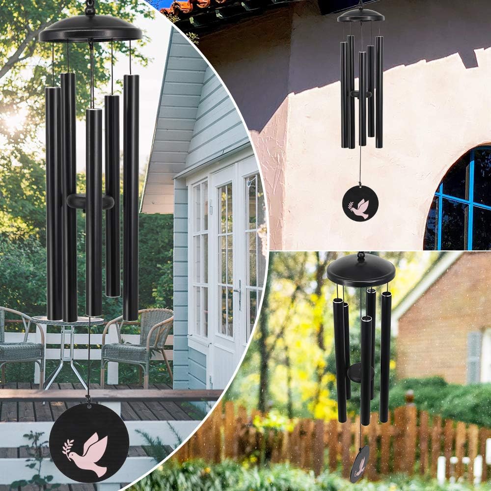 30-Inch Sympathy Wind Chimes for Outside, Unique Memorial Chimes for Loss of Loved One Unique Sympathy Chimes for Funeral As Outdoor Decor for Patio