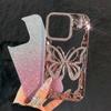 Flash Drill Three Dimensional Butterfly Suitable for Apple 17promax Mobile Phone Case New IPhone16 Protective Case 15 14 13
