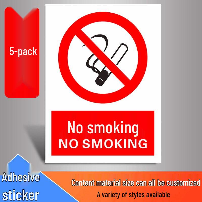No Smoking or Open Flames Warning Sign - Electric Shock Caution for Construction Sites