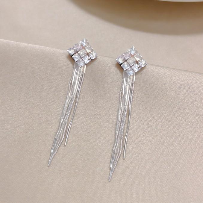 Long Tassel Earrings Cold Wind Niche High-End Earrings Personality Trend Exaggerated Earrings