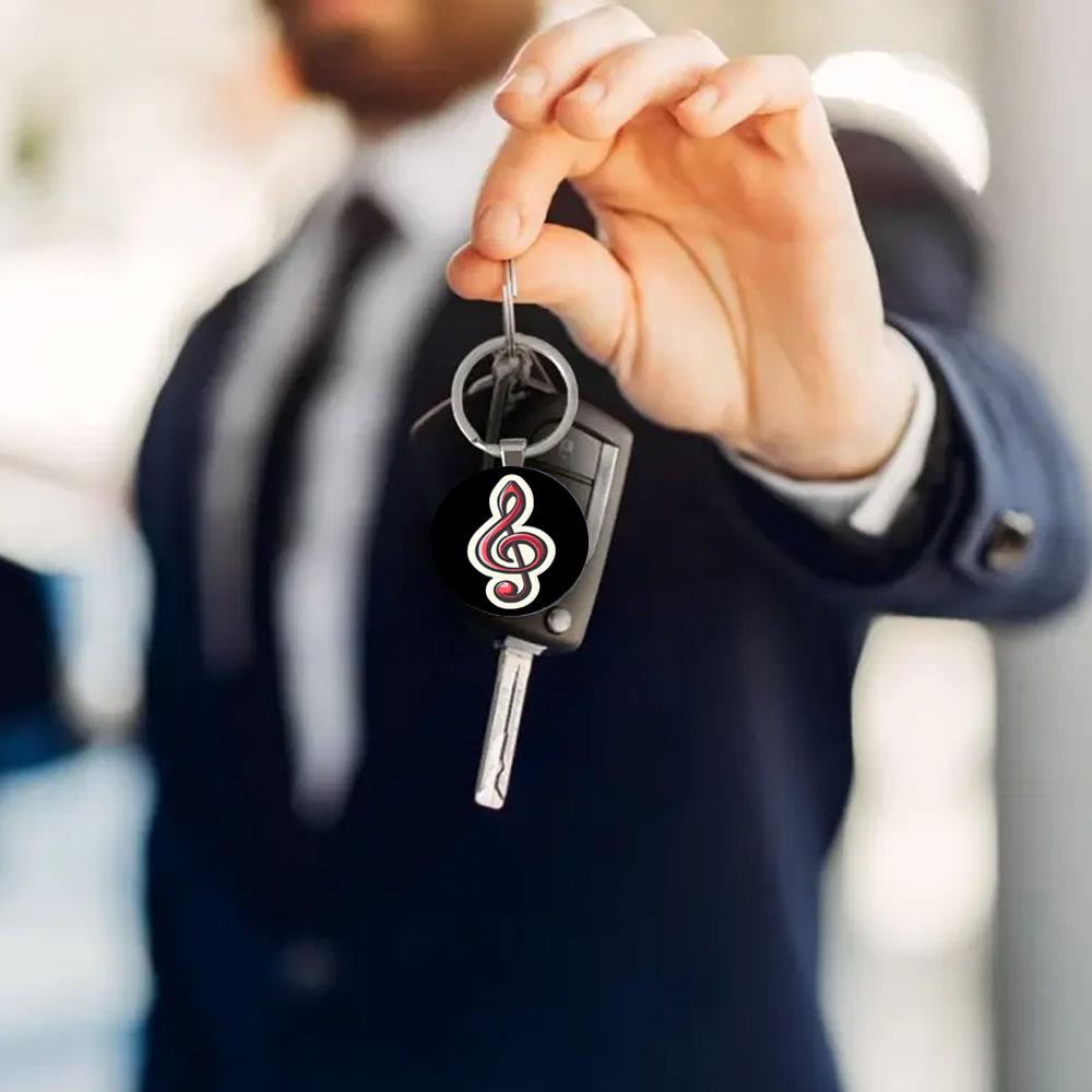 1/2 STÜCK Musikalischer Schlüsselanhänger Langlebige DIY Auto-Schlüsselanhänger-Accessoires, Kreativer Anhänger für Männer & Frauen, Reisende, Souvenir für Liebhaber, Geschenke
