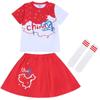 Chinese Style Cheerleading Costume for Boys & Girls - Summer Kindergarten Performance Outfit