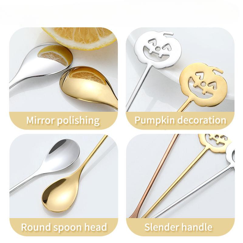 Nerezová ocel 304 potravinářská káva dezert míchací lžičky kávová lžička kreslený přívěsek dekorace sada kuchyňské potřeby lžičky