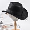 Western Stil Cowboyhut für Männer Frauen Vintage Aufgerollte Krempe Gentleman Jazzhüte Outdoor Reisen Cowgirl Hüte