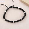 MHS.SUN Simple Black Natural Stone Beads Bracelets For Women Men Classic Braided Rope Bracelet Handmade Jewelry Gifts 1PC