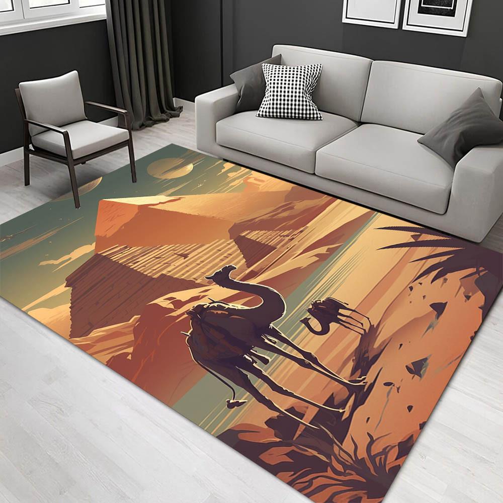 

1pc 1340122147Pattern Carpet, Area Rug For Living Room Bedroom Room Bed Chair Laundry Entryway Corridor Yard Non-slip Outdoor Camping Rug Fl 60cm by 90cm