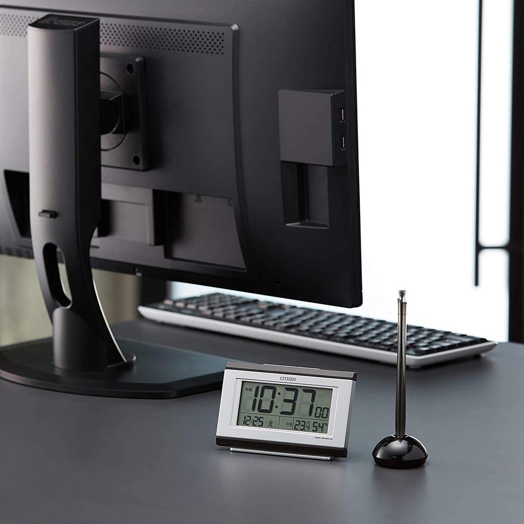 RHYTHM Alarm Electronic Sound Rokuyo of the with 8RZ161SR06 Clock, Radio-Controlled, Alarm, Temperature, Humidity, Calendar, (Day Week), Light, Brown,