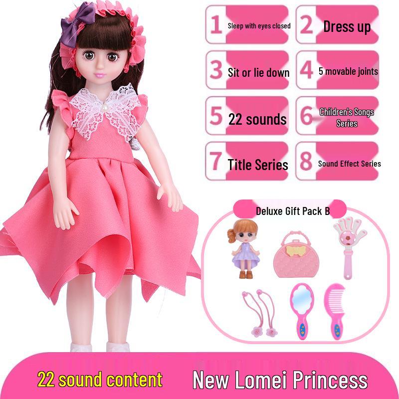 Conjunto de Boneca Inteligente Interativa com Roupas Trocáveis - Brinquedo de Princesa para Meninas, Presente de Aniversário Perfeito