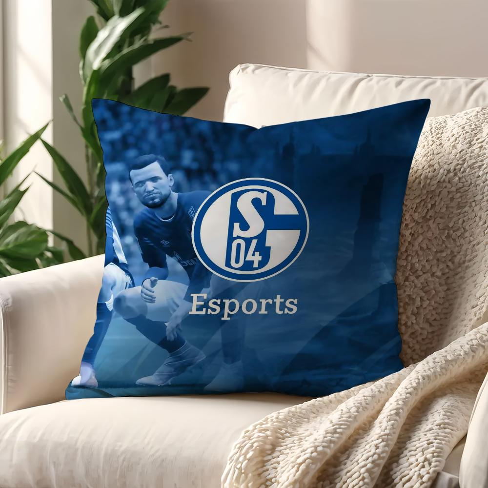 Football  S-Schalke 04 History cushion cover Pillow Sofa Printing Decoration Room Home Office Coffee Shop Car Nordic Simplicity
