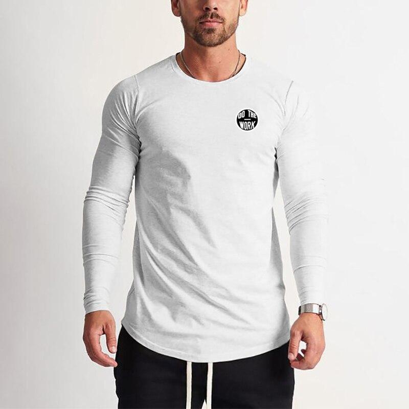 Muscleguys Spring and Autumn Men's Bottoming Shirt Thin Fitness Slim Fitting Long Sleeve Tops