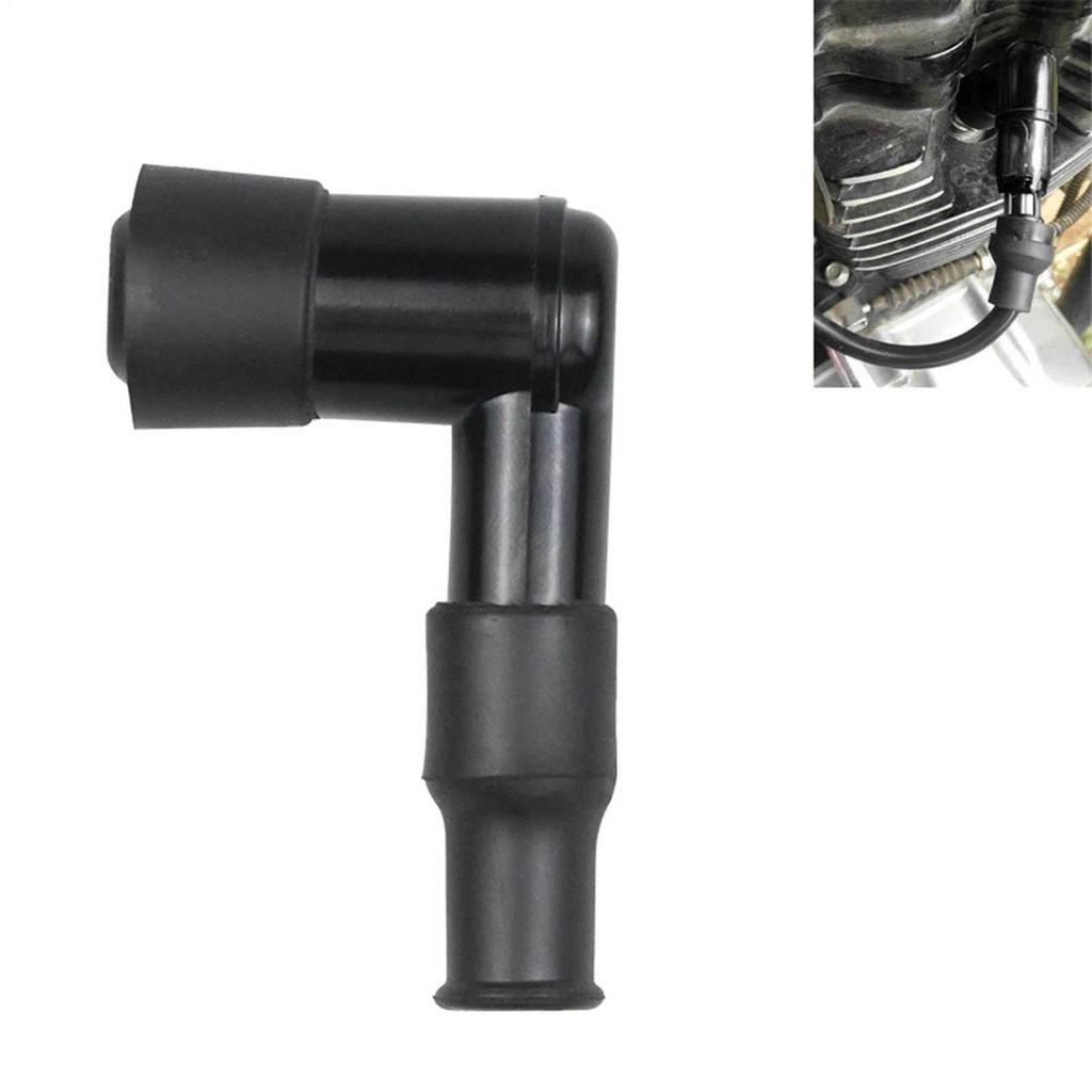 Black Motorcycle Spark Plug Cap, Motorcycle Ignition Spark Plug Cap - Black Elbow Flushing