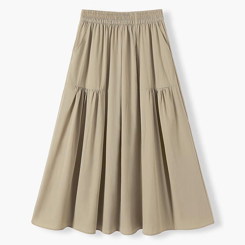 Women's High-Waist A-Line Midi Skirt