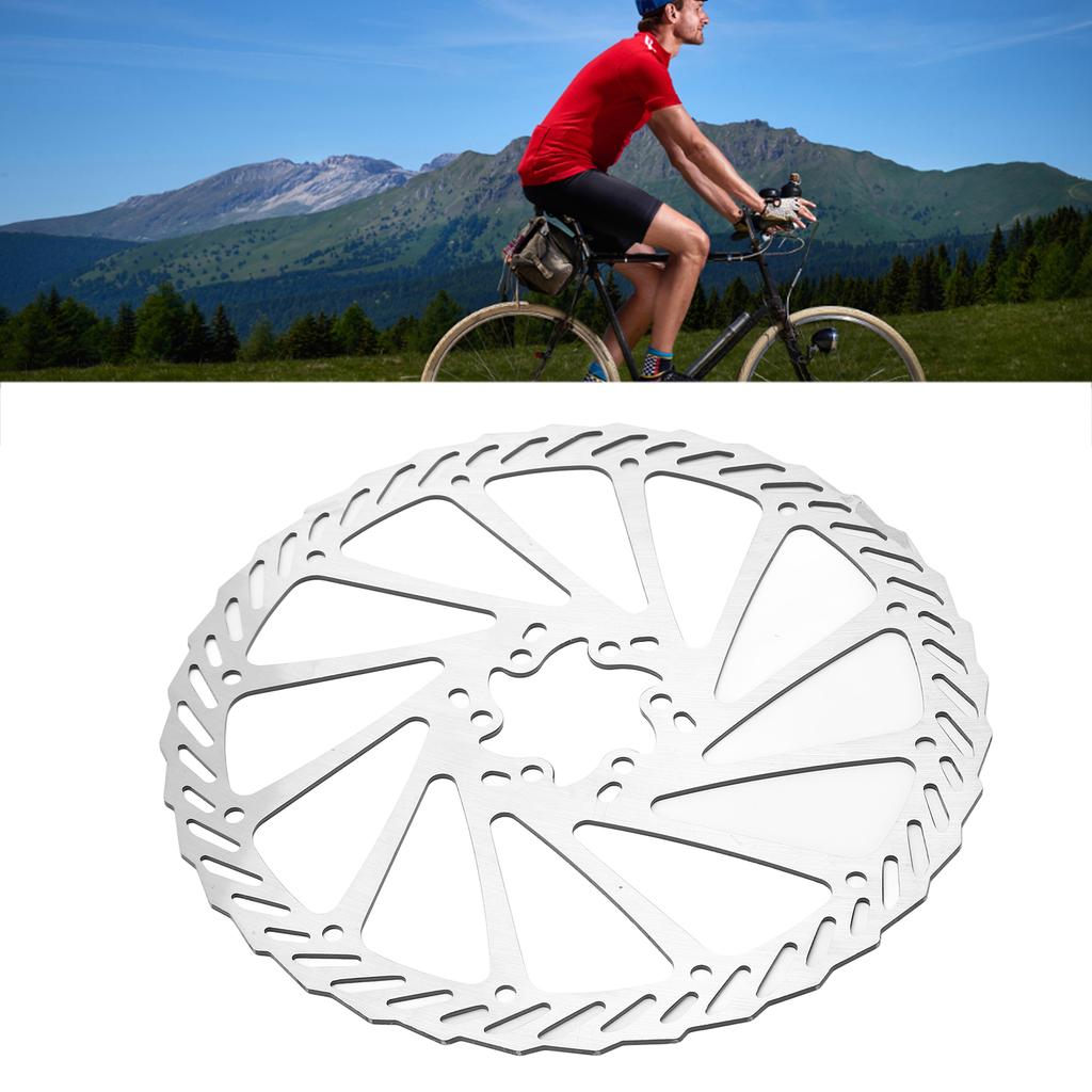 203mm Disc Brake Rotor with 6 Hole Steel Easy Installation Durable Bike Parts for Mountain Bikes Cycling