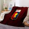 Lion Shield Genoa Flannel Blanket, Soft Polyester, Modern Design, All-Season for Camping, Travel, Gifts for holidays or birthdays