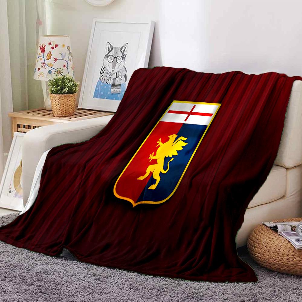 Lion Shield Genoa Flannel Blanket, Soft Polyester, Modern Design, All-Season for Camping, Travel, Gifts for holidays or birthdays