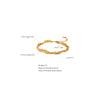 Yhpup New Design Metal Rock Texture Stainless Steel Gold Color Plated Statement Chain Bangle Bracelet Vintage Fashion Jewelry