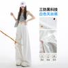 Denim Blue Retro Wide Leg Pants Women's Summer Lyocell Loose Thin Tall Ice Silk Straight Casual Floor Pants