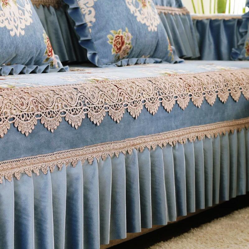 Cojín de Sofá Chenilla Europeo – Para Todas las Estaciones, Antideslizante, Funda de Ajuste Universal