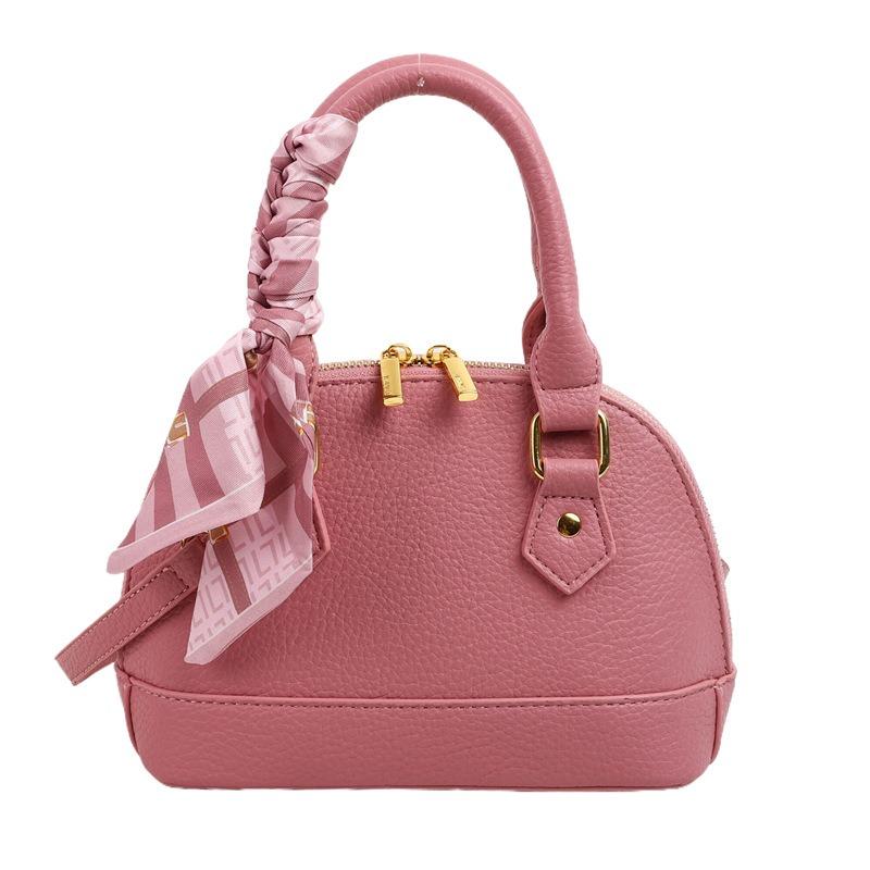 Silk Scarf, Portable Shell Bag, High-end Fashion Shoulder Messenger Bag, Vegetable Basket 2 Early Spring New Women's Bag