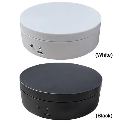 360 Degree Rotating Electric Turntable 12cm Automatic Revolving Platform USB Charging/Battery Operated for Live Video