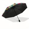 Colorful Butterfly Mandala Wall Art DecorUmbrella, PortableFold Compact Umbrella for Men & Women Gift