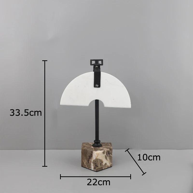 Natural Marble Geometry Statue Desk Decoration Ornaments Modern Crafts Abstract Artwork Geometric Sculpture Room Aesthetic Decor