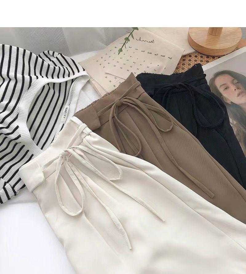 Women's Summer High Waist Drawstring Shorts: Loose, Casual A-line Wide Leg Pants