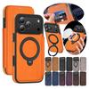 Kickstand Flip Leather Case for Iphone 17 Promax Air 16 Promax 15 Plus 14 13 12 Magsafe Card Slots Cards Holder Phone Cover