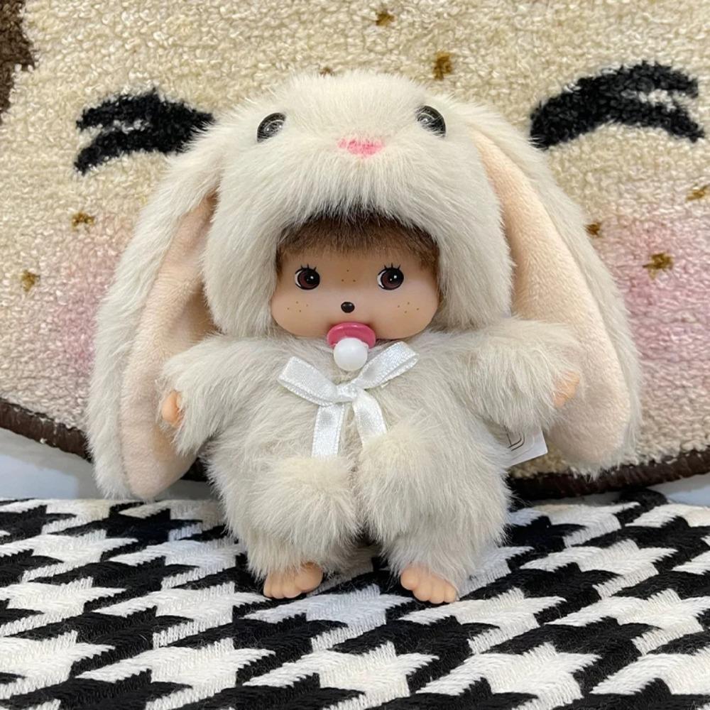 Medalha Kawaii de Macaco 15cm Fofo Brinquedo Pingente de Bolsa Boneca com Aparência Transformada Chaveiro Macio Confortável Animal de Pelúcia Presente DIY para Crianças