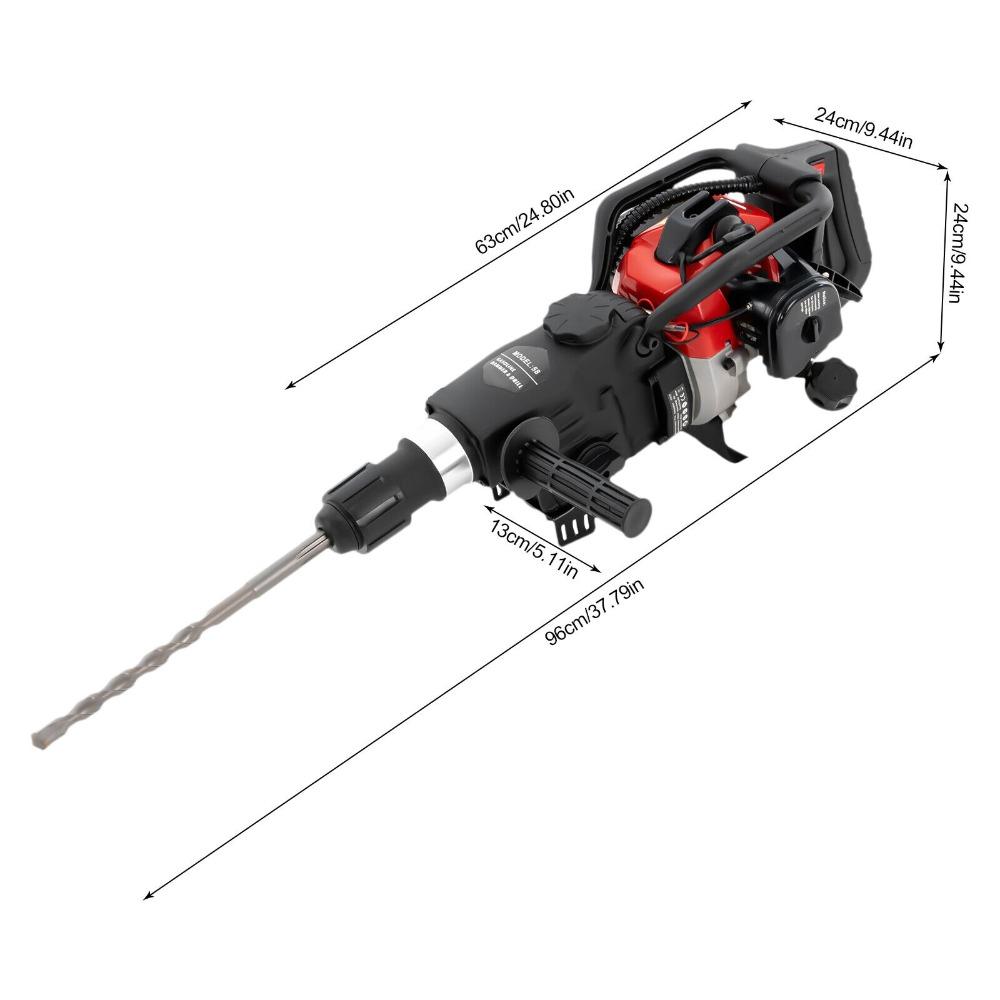 33CC 1000W Power Impact Hammer Pick 3 in 1 multifunctional 2-stroke Motor Gasoline Disassembly Hammer Hand Pull Start System