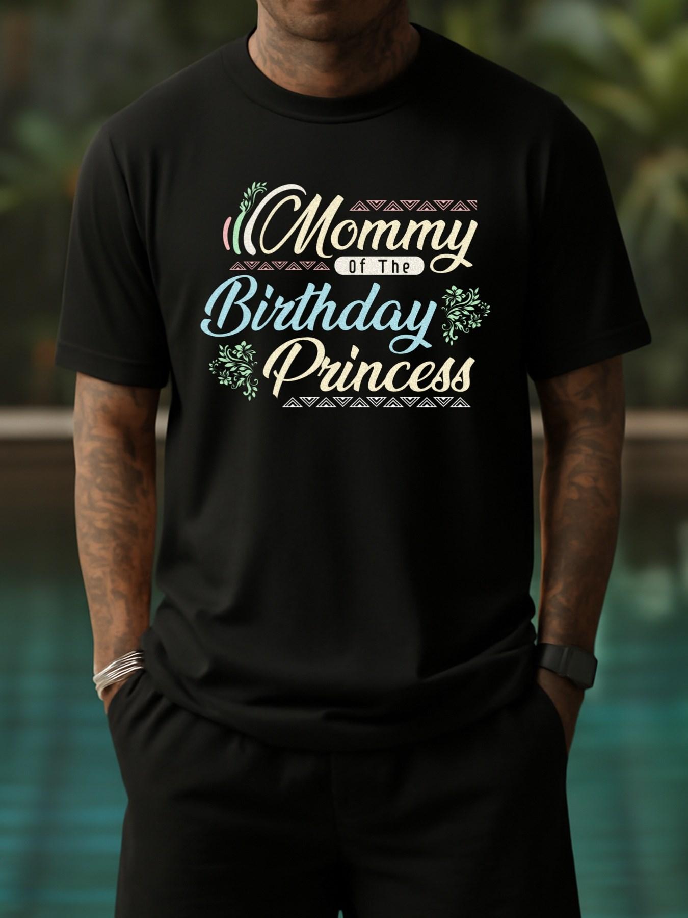 Men s T-Shirt Y2K 1pc Birthday Princess Black XL