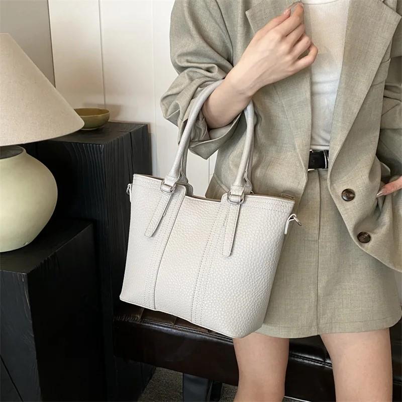 Women's PU Leather Bags  Simple Crossbody Bags  Elegant Lady   Office Lady  Mobile Phone  Temperament  Pink  White  New