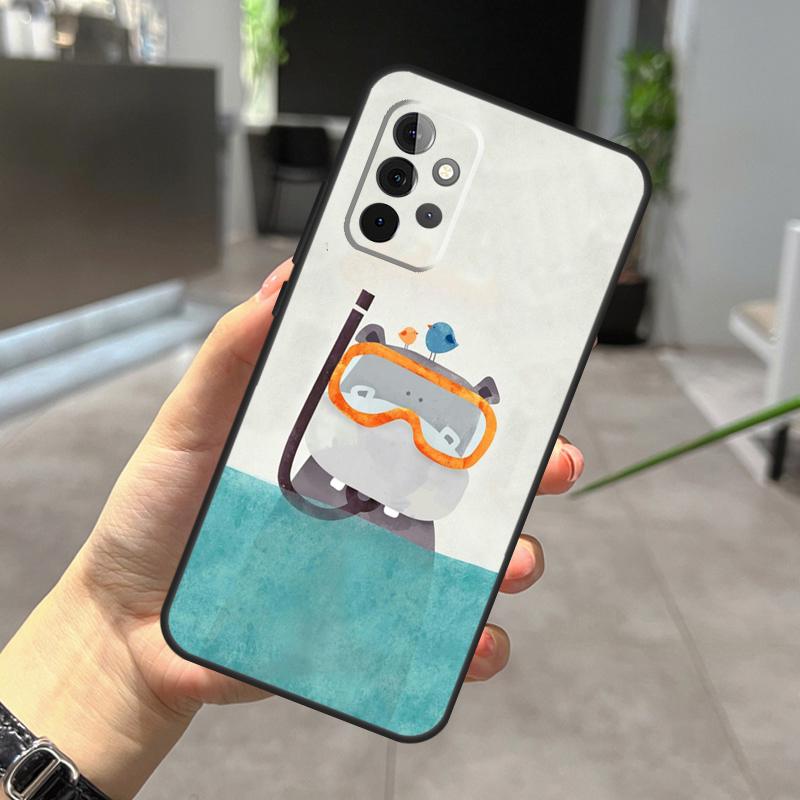 

Cartoon Hippos Pattern Case For Samsung Galaxy A52 A32 A12 A56 A36 A54 A34 A14 A05 A16 A26 A13 A33 A53 A15 A35 A55 Samsung A73 5G