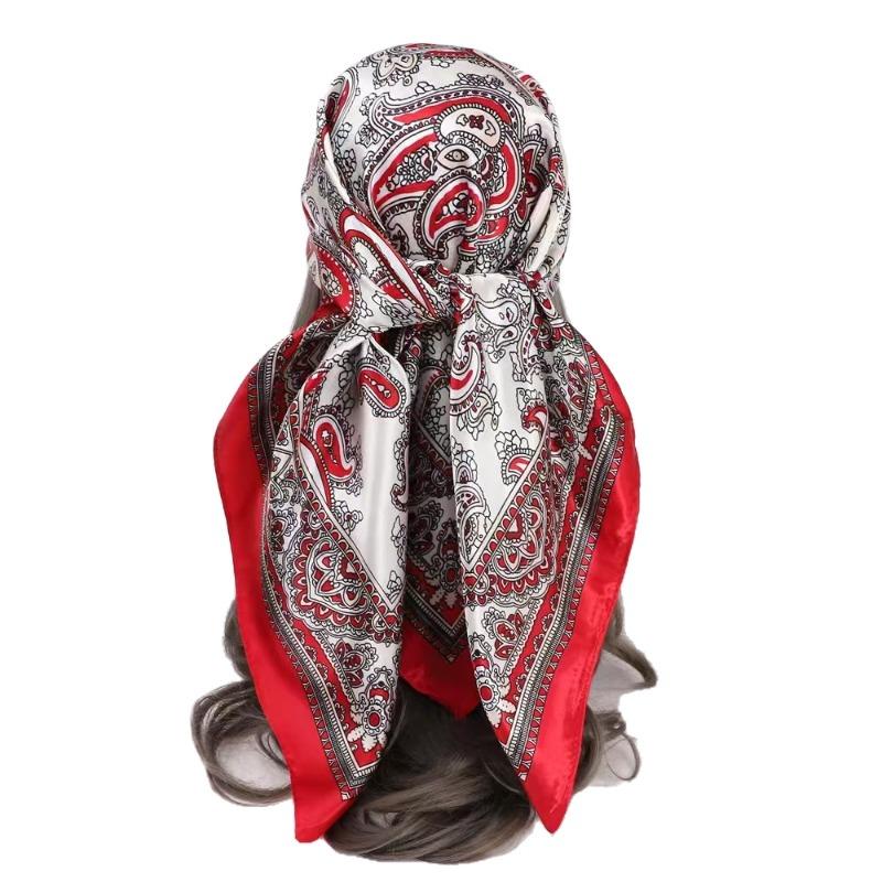 Meier Silk Scarf 90cm Women's Headscarf New Letter Print Scarf Satin Square Scarf
