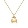 Minimalist Clavicle Chain Necklace with Stainless Steel Bubble Letter Pendant (A-Z)