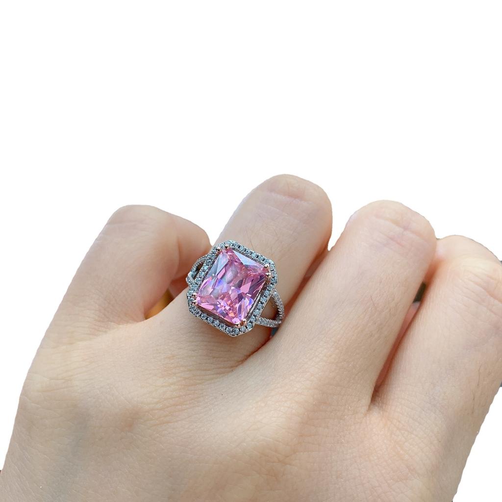 Jewelry Vintage Simulation Pink Diamond Droplet Pendant Earrings Necklace Female Color Treasure Set