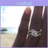 Exquisite Rose Gold Zirconia Ring For Women European And American Style Jewelry